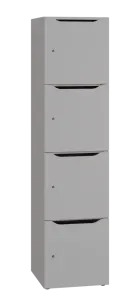 DOMINOU 44 úložná skříň 4-boxová, 1817x450x400 mm, šedá